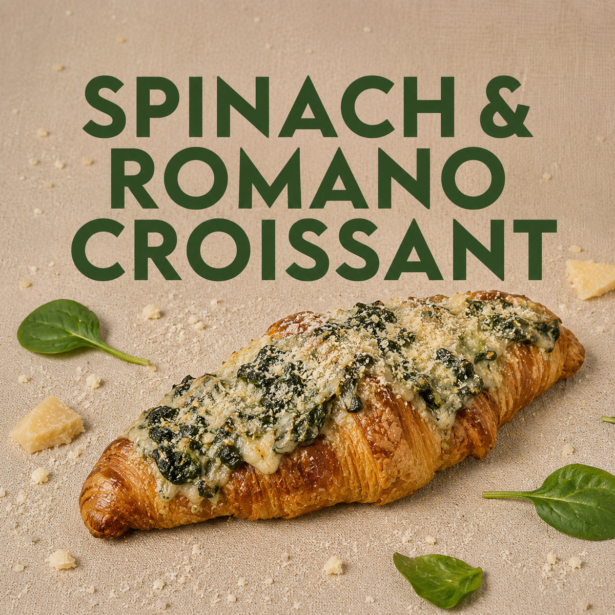 Spinach & romano cheese croissants